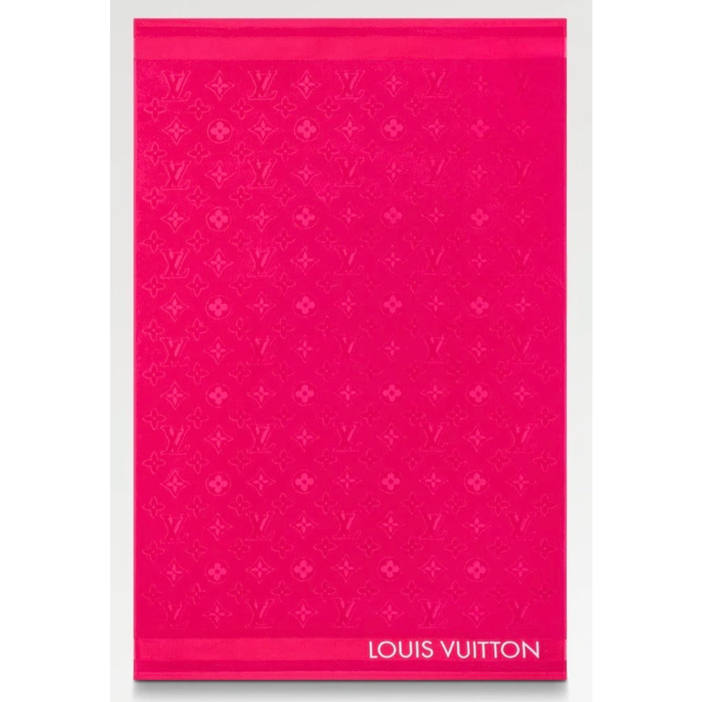 Louis Vuitton Drap Bain LVacation Fuchsia Pink Monogram Classic Logo Beach Towel